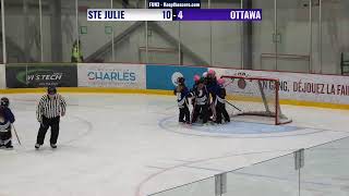 Gatineau Ringette Tournament  FUN3  Ottawa Ice vs Ste Julie Avalanche  20241129 [upl. by Ahsoyek616]