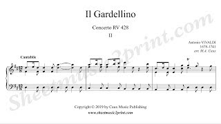 Vivaldi  Il Gardellino  Cantabile  Piano Solo [upl. by Cherrita]