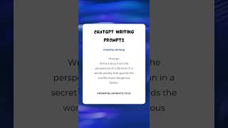 Examples of Creative Writing Prompts for ChatGPT [upl. by Amo]