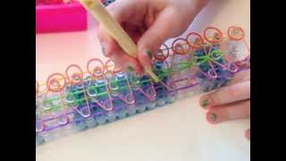 How to Make a Double Rainbow Loom Bracelet 6 rows [upl. by Masha31]