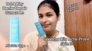 Dot amp Key Hydrate Blueberry Barrier Repair Sunscreen Review  All Skin Type [upl. by Ayvid443]