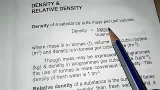 Density amp Relative Density  Ship Stability  DNS [upl. by Yssirc]