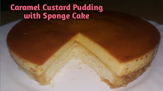 Caramel Custard pudding with Sponge cake recipe Flan with sponge cake recipe Sulus Homeworld [upl. by Heriberto]