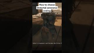 How to Choose the Immortal Severance Ending in Sekiro shortslive shortsfeed [upl. by Gilmour]