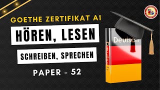 Start Deutsch A1 Hören Prüfung 2024  Paper  52  Hören Lesen  Schreiben Sprechen [upl. by Ellecram]