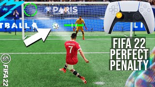 FIFA 22  HOW TO SHOOT THE PERFECT PENALTY  HOW TO SCORE A PENALTY  HOW TO WIN PENALITIES [upl. by Yerot]