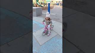 BALANCE BIKE  Aisha first time able to balance [upl. by Ainig390]