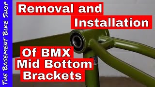 Removing and Installing Mid Bottom Brackets BMX Step by Step [upl. by Lynde966]