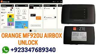 Orange MF920U Airbox Unlock100 Working [upl. by Joacima249]