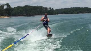 Kneeboard and Wakeboard behind Pontoon [upl. by Daly]