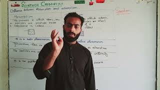 Part2 Surface Chemistry  Difference between adsorption and absorption  Sorption [upl. by Loginov]