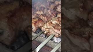 Октябрьский субботний шашлык шашлык барбекю food bbqbeef bbq гриль shashlik mangal шампур [upl. by Annaeoj44]