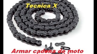 Como armar cadena de moto mediante eslabón de cierre rápido  Arm bike chain [upl. by Ramyaj]