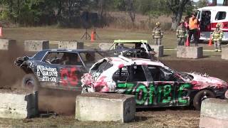 Alvinston Fair Demolition Derby 2017  V8 Class [upl. by Ulberto515]