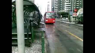 Estação Tubo Curitiba Ônibus BiArticulado [upl. by Trant]