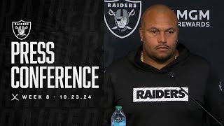 Coach Pierce Presser  102324  Raiders  NFL [upl. by Goar]