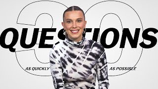 Millie Bobby Brown Answers 30 Questions As Quickly As Possible [upl. by Frieder]