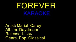 Forever  Mariah Carey KARAOKE [upl. by Rehctaht]