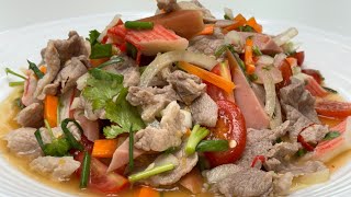 You can make easy Thai recipe of pork and spicy sauceOk Eating88 Ep12 [upl. by Notwen]