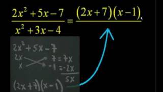 Simplificación de Fracciones polinomios  ejemplo 02 videosdematematicascom [upl. by Dewitt]