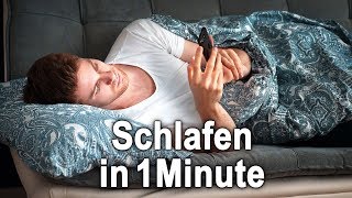 Einschlafen in 1 Minute Trick  Selbstexperiment [upl. by Napier387]