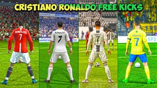 CRISTIANO RONALDO Free Kicks From FIFA 2004 to 2025 [upl. by Asenav867]