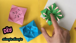 ★ DIY Simple Dimple Fidget Toy ZONDER LIJM ★ Vouwen Met Papier Makkelijk  fidget toys maken [upl. by Nosidam]