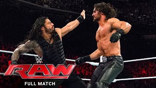 FULL MATCH  Roman Reigns vs Seth Rollins Raw March 2 2015 [upl. by Uuge981]