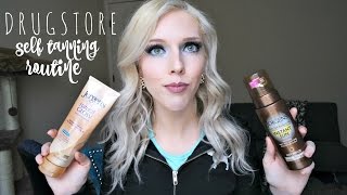 Drugstore Self Tanning Routine for Fair Skin February 2016  Hunter Milite [upl. by Yeroc]