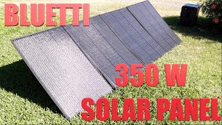 Bluetti 350w Solar Panel running a fridge freezer and TV [upl. by Itsim]