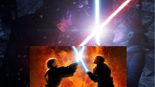 Kylo Ren vs Rey  Anakin vs Obi Wan [upl. by Enyamert410]