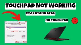 How to Solve Touchpad Not Working Problem MSI Katana GF66 [upl. by Troy57]