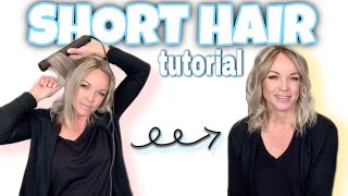 Short Hair TYME Iron Tutorial  Lean Back and Beachy Curls [upl. by Portia]