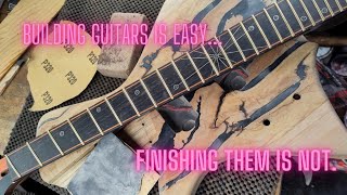 lefthanded guitar concept and finishing tricky woods [upl. by Ginder119]