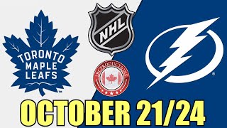 Toronto Maple Leafs vs Tampa Bay Lightning OCT 21 24 wSuperbman [upl. by Pearla]