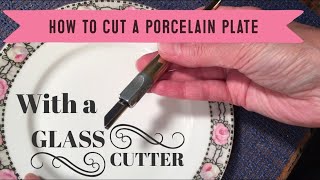 How To Cut A Porcelain Plate For Jewelry Or Mosaics [upl. by Hairas]