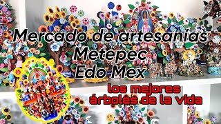 Mercado de Árboles de la vida en Metepec Estado de México barro en Metepec [upl. by Vershen]