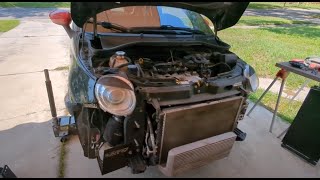 Fiat 500 Abarth AC Compressor Condenser and Serpentine Belt replacement [upl. by Piks876]