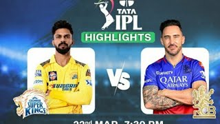 IPL first match highlights 2024Chennai vs bengaluru 01 full match highlights [upl. by Divad610]