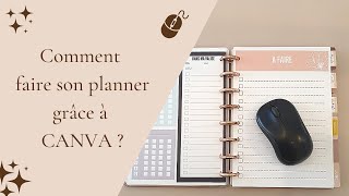 Comment faire son planner grâce à CANVA [upl. by Parke]