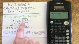 TI36X Pro  Proportion Confidence Interval [upl. by Nlycaj]