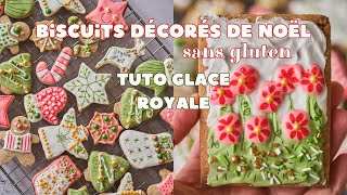 Biscuits décorés de Noël sans gluten tuto glaçage royal niveau débutant [upl. by Gillett650]