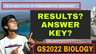 TIFR  GS2022 BIOLOGY EXPECTED CUTOFF BASED ON PYs  RESULT DATE  MUST WATCH [upl. by Aisilef]