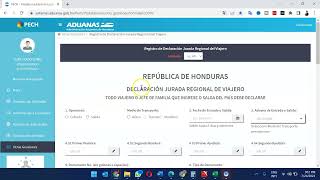 Como llenar el Registro de Aduana de Honduras  instituto nacional de migración honduras 🇭🇳 [upl. by Enirbas]