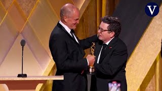 El actor Michael J Fox recibe un Oscar honorífico por su lucha contra el Parkinson [upl. by Bhayani]