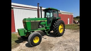 1981 John Deere 4640 with 3592 Hours Sold on Illinois Farm Auction [upl. by Abeh]