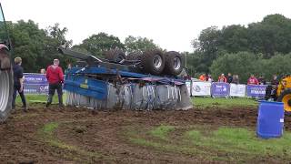 Massey Ferguson 6480 rolls the trailer [upl. by Melodee]