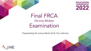 Final Written FRCA Mock Exam  Education Conference 22 [upl. by Warram]