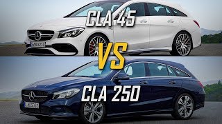 2017 MercedesAMG CLA 45 vs CLA 250  AMG CLA45 4MATIC VS AMG CLA250 4MATIC [upl. by Airotahs399]