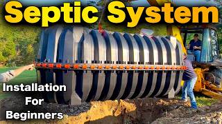 Septic System Installation  BEGINNERS Guide to Gravity Septic Tank amp Leach Field [upl. by Cicenia105]